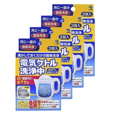 KOBAYASHI 小林製藥 電熱水壺專用清潔錠 3顆入, 4個