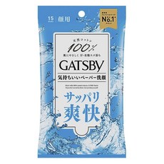 GATSBy 男仕冰凍臉部用濕紙巾, 15張, 1包
