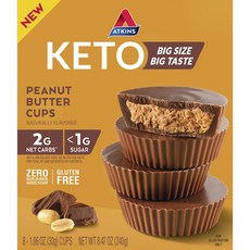 ATKINS 花生醬夾餡杯型巧克力 8個入, 1盒, 240g