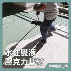 聯韋樹脂L-204水性雙液壓克力基材，室外水泥地面坑洞修補整平自流平砂漿，防水彈性水泥彈泥