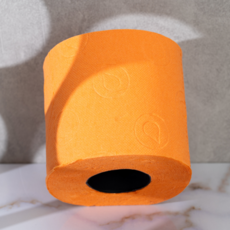 Renova滾筒式檀香彩色卷紙-橘色純色六入, 1串, 6捲, 1610cm