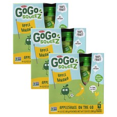 GOGO SQUEEZ 擠壓式水果泥, 蘋果香蕉口味, 12包