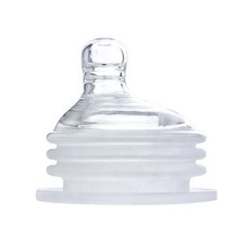 green sprouts 小綠芽 中流量矽膠透明奶瓶奶嘴, 2入, 0個月以上