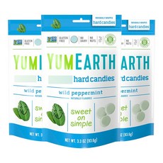 YUMMY EARTH 薄荷錠 無麩質, 3包, 93.6g
