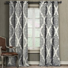 DUCK RIVER TEXTILE Catilie 雞眼釦式壁掛式窗簾 2入組, 灰色