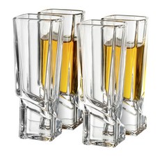 JoyJolt 方形玻璃洋酒杯, 4入