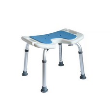 浴室花灑洗澡椅【U型款】- 防滑穩固、長者孕婦適用、淋浴洗澡椅, 藍色