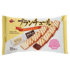 BOURBON 北日本 白巧克力&牛奶巧克力夾心餅乾 18包入, 1個, 160g