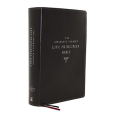 Nasb Charles F. Stanley Life Principles Bible 2nd Edition Leathersoft Black Thumb Indexed Comf... Imitation Leather, Thomas Nelson, 英語, 仿皮