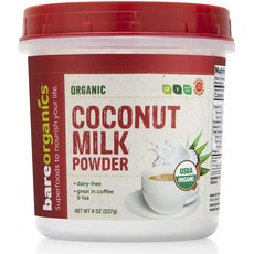 bareorganics 無麩質素食椰子奶粉, 1個, 227克