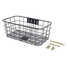 水平寬線自行車前籃, 1個, 黑色