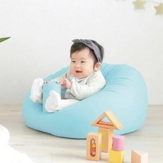 日本 利其爾 Richell 充氣寶寶座椅，安全舒適，輕巧便攜，防水易清潔，多功能用途, 藍