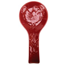 BOSTON WAREHOUSE 公雞湯匙筷子架, 1個, 紅色的