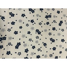 上巧手創 日本櫻花布料 和風花柄設計 手作拼布服裝材料 米色/深藍/紫色可選, 詳見包裝, 詳見包裝, 米色