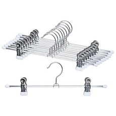 MAWA 褲裙掛架 兩個夾子 K-30D 褲架 30.5 x 7.6cm, 10片, 白色的