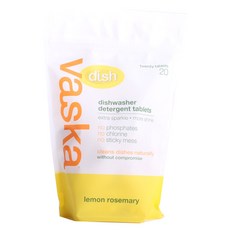 Vaska 洗碗機用洗碗粉 檸檬 迷迭香, 20入