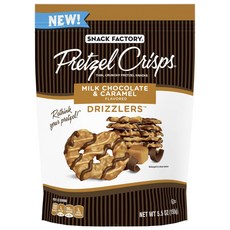 SNACK FACTORY Pretzel Crisp Milk Chocolate & Caramel Drizzlers, 1個, 155克