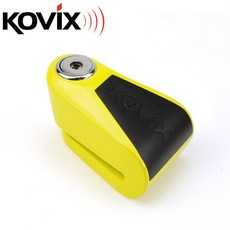 KOVIX KNL6 警報碟煞鎖 機車防盜鎖 (附收納袋+提醒繩), 亮眼黃, 1個