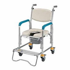 鋁合金有輪洗澡便浴椅 CS-012B 可調高度附便桶