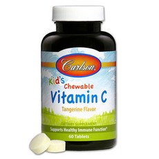 Carlson 維他命C咀嚼錠 柳橙味, 1瓶, 60顆