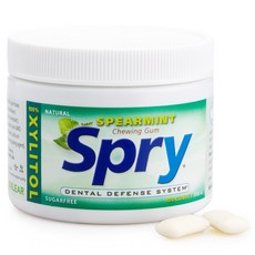 Spry 無糖木糖醇口香糖 留蘭香薄荷, 1罐, 108g