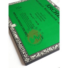 ARCHES法國阿詩 水彩本300g/m²(31*41cm)粗紋/中粗/細紋 20入, 中紋/冷壓-綠20入(1795074)