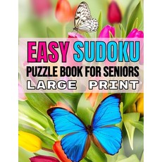 (英文圖書) Large Print Easy Sudoku Puzzles for Seniors: 100 Easy Sudoku Puzzle Book That Helps Improve Memory ... 平裝版, Loren Collins, 英文
