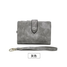 麂皮磨砂觸感大容量男用中夾/零錢包 022