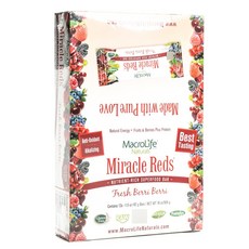 MacrolifeNaturals Miracle Reds營養豐富超級食物棒 新鮮莓果口味, 12入, 42g