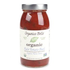 Organicobello 羽衣甘藍番茄羅勒意大利麵醬, 1個, 709克