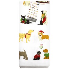 now DESIGNS 圖案印花棉質廚房毛巾, 1個, 假日小狗