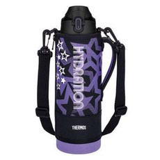 THERMOS 膳魔師 彈蓋式真空斷熱保冷運動水壺 FJS-1500F 1.5L, 1個, 黑紫色