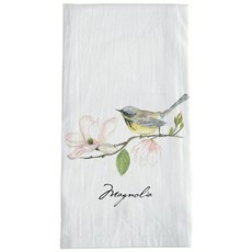Sullivans Flare Sack Towel Bird Magnolia Kitchen Cloth, 1個, 白色的