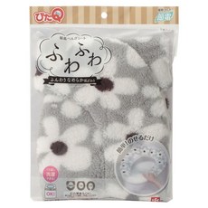 LEC手感蓬鬆馬桶坐墊套 2入組, 2個, 雛菊灰