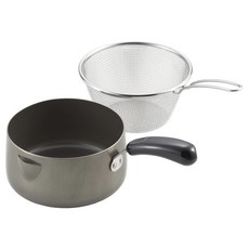 YOSHIKAWA 吉川 便當油炸料理鍋, 1個, 灰色, 16cm