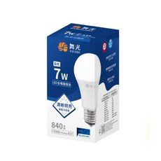 舞光 7W LED燈泡 E27燈頭 全電壓 清晰明亮 無藍光危害, 白色的, 10個