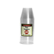 PARTY ESSENTIALS 玻璃杯透明杯148毫升, 1個, 40件