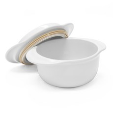 chantal 圓形砂鍋湯碗 1.7L 帶矽膠密封蓋, 1個, 白色的