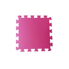 粉色巧拼地墊，寶寶安全防護，柔軟舒適，易清潔, 紅色, 1套裝