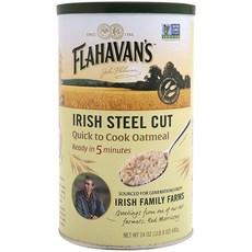 FLAHAVAN'S 愛爾蘭即食鋼切燕麥片, 1個, 680克