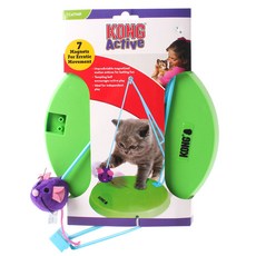 KONG 懸吊式老鼠造型貓薄荷貓咪玩具, 1個, 綠