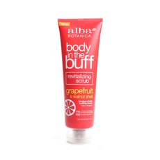 Alba Botanica 磨砂膏中的身體, 葡萄柚核桃殼, 1入, 256克