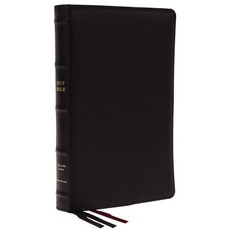 (英文圖書) Kjv Thinline Bible Large Print Premium Goatskin Leather Black Premier Collection Red Le... Leather, Thomas Nelson, 英文, 皮革