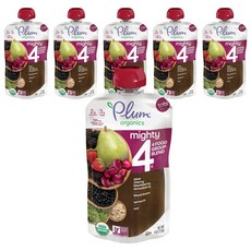 Plum organics 孩童營養奶昔 113g, 梨子櫻桃黑莓草莓黑豆菠菜燕麥口味, 6包