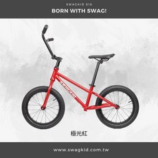 SWAGKID S16 16吋滑步車 成人滑步車 教練滑步車, 極光紅, 1個