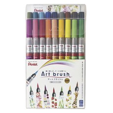 Pentel 飛龍文具 Art brush彩色畫筆 XGFL-18ST 18色組, 1個, 混色