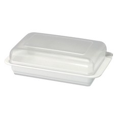 透明上蓋奶油保存盒 白色 M194, 1個