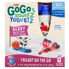 GOGO SQUEEZ 袋裝優格莓果 4入, 1個
