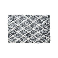 Olivia 灰色 Lush 鑽石提花防滑墊套組 50.8 x 81.3cm + 43.2 x 61cm, 1個, 銀