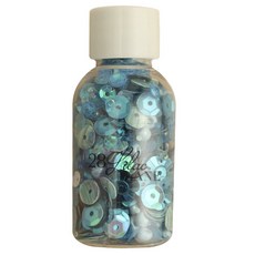 buttons galore&more 亮片與米珠混合鈕扣, 1個, 水漾夢境